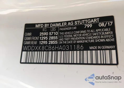 2017 Mercedes-Benz S 550 z USA, uszkodzony, nr VIN WDDXK8CB6HA031186